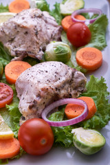 salad with chicken and vegetables