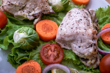 salad with chicken and vegetables