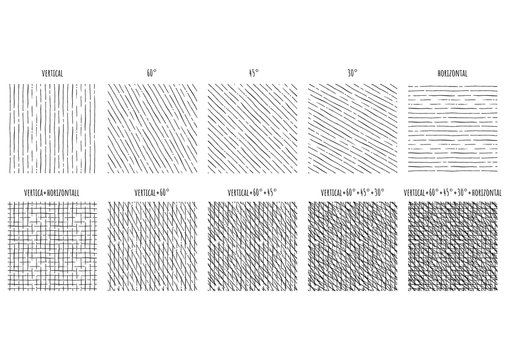 Simple Pattern Of Rough Hatching Grunge Texture.