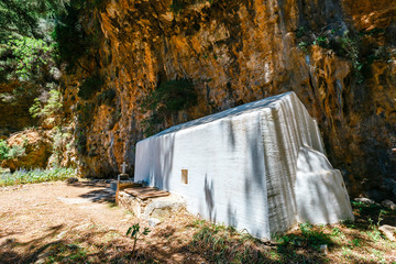Displaced village Samaria in Samaria Gorge in central Crete, Greece