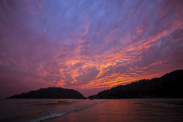 Fototapeta na wymiar Sunset in Goa, India