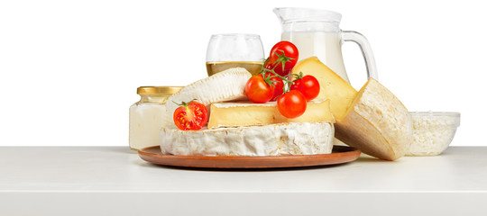 Delicious cheese on the table