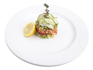 Tartar with salmon.