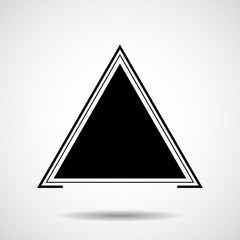 Creative logo of triangle. Geometric shape. Vector design element
