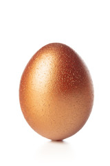 gold egg isolated on white