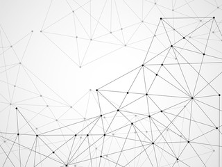 Abstract geometric background with connecting dots and lines. Modern technology concept. Polygonal structure