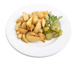 Homemade fried potatoes.