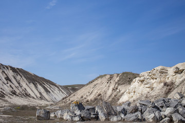 Beautiful view of limestone quarry.