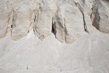 White limestone minerals.