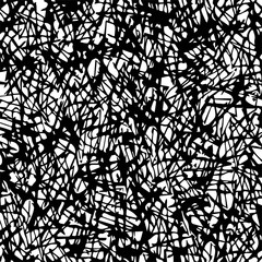 Abstract hand-drawn ink continuous pattern - Illustration Textile, Draw, Ink, Design, Repeated pattern