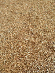 公園に撒かれたチップ