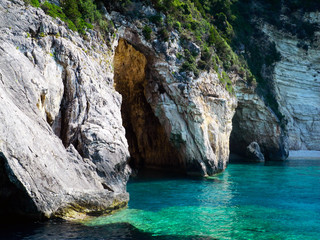 Fototapeta premium Corfu island blue caves