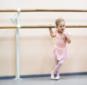 The little girl in the ballet class