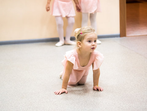 Girl in ballet form young ballerina