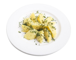Homemade boiled potatoes.
