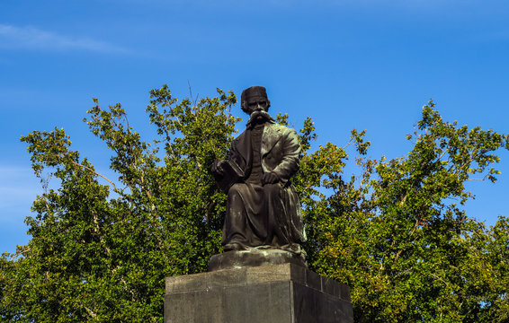 Monument to Vuk Karadzic in Belgrade, Serbia