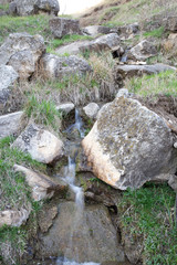 River water flowing over stones.
