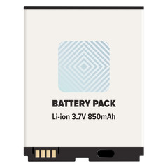 Battery Pack Li-ion or Lithium-ion Isolated White