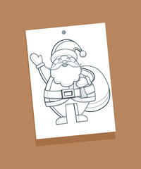 Santa Claus Sketch Picture Vector Illustration