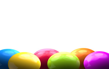 Easter eggs 3d rendering isolated