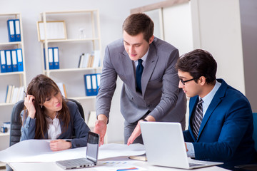 Business meeting with employees in the office