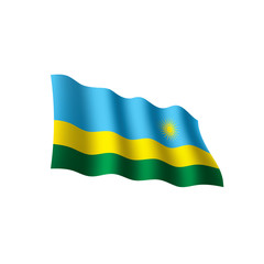 Rwanda flag, vector illustration