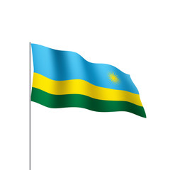 Rwanda flag, vector illustration