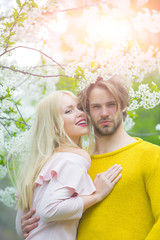 Fototapeta premium Man and woman in spring, easter.