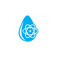 Atom Water Logo Icon Design