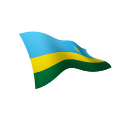 Rwanda flag, vector illustration