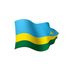 Rwanda flag, vector illustration