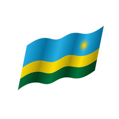 Rwanda flag, vector illustration