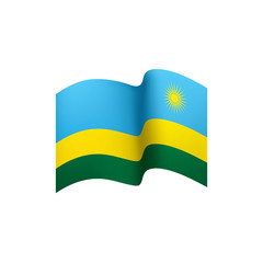 Rwanda flag, vector illustration