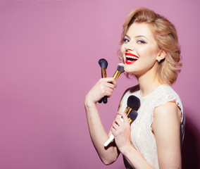 Beauty, fashion, cosmetics, vintage style.