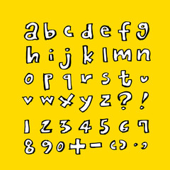 벡터 문자 / 손으로 쓴 글씨체