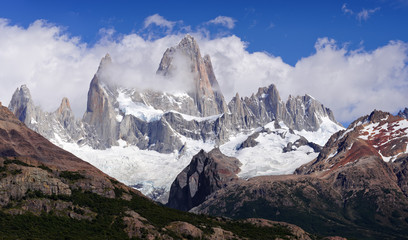 Obraz premium Argentina Patagonia Fitz Roy cloud