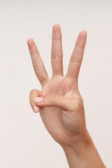 sign of the hand gesture.