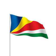 Seychelles flag, vector illustration