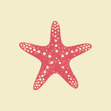 Starfish in flat style.