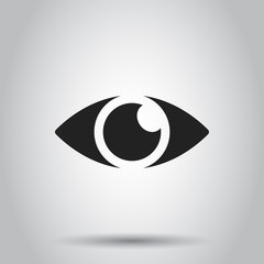 Simple eye icon. Vector illustration on isolated background. Business concept eyesight eye pictogram.