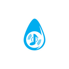 Music Water Logo Icon Design