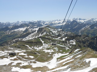 Beautiful snow and mountains, nature view 
