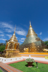Wat Phra Singh Buddhist temple in Chiang Mai, Thailand.