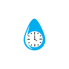 Watch Water Logo Icon Design