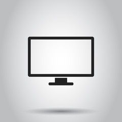 Computer monitor icon. Vector illustration on isolated background. Business concept tv monitor pictogram.