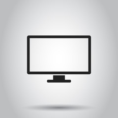 Computer monitor icon. Vector illustration on isolated background. Business concept tv monitor pictogram.