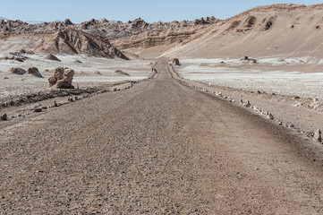 Valle de la Luna (Moon Valley) in Atacama Desert near San Pedro de Atacama, Antofagasta - Chile, South America