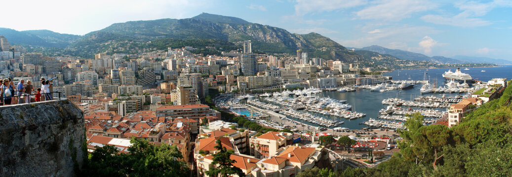 Panoramic view of La Condamine and Monte Carlo