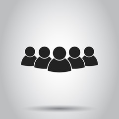 Group of people icon. Vector illustration on isolated background. Business concept person pictogram.