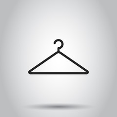 Hanger icon. Vector illustration on isolated background. Business concept wardrobe hander pictogram.